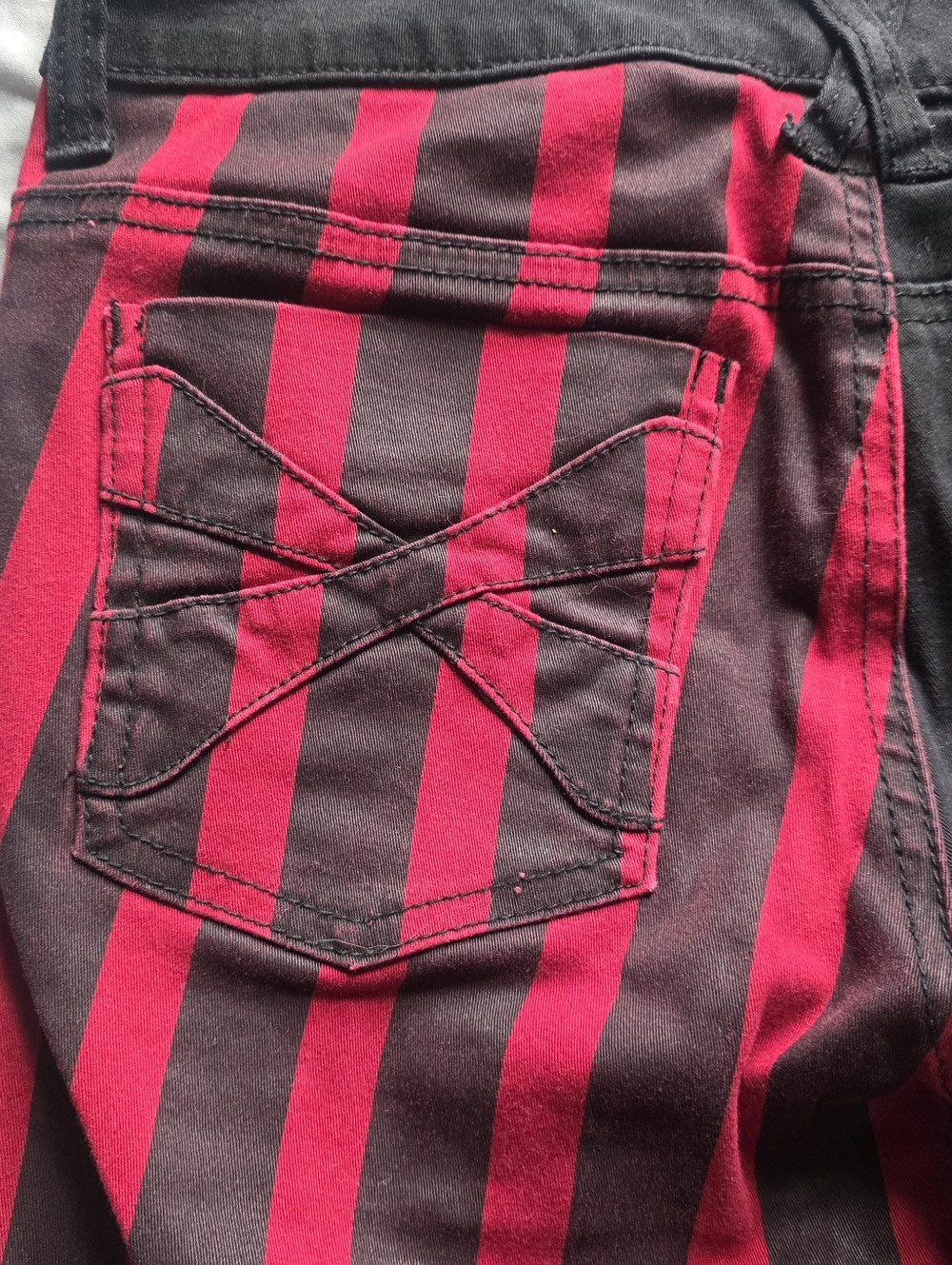 Royal Bones Daang Goodman Skinny Jeans Black Red Y2k - Picture 7 of 11